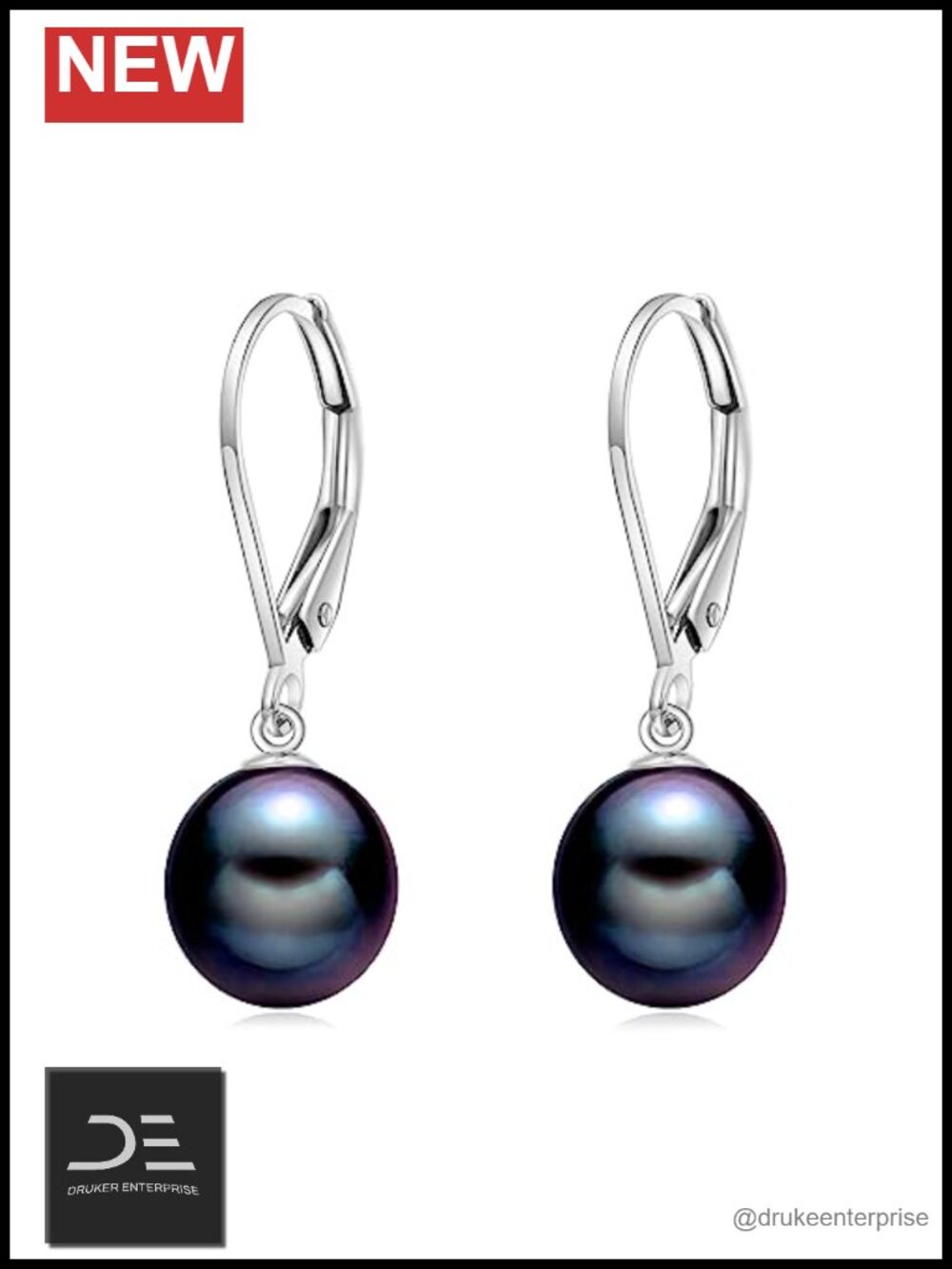 14k Real Gold Freshwater Pearl Drop Leverback Earrings